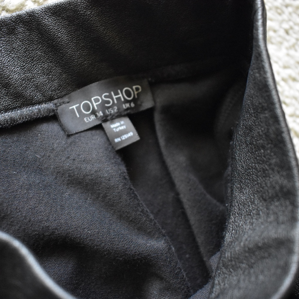 ASO Aria Montgomery Top Shop faux leather skirt - Picture 3 of 5